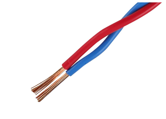 中国 赤くおよび青色の歪んだ対ワイヤー 2x0.5mm2,2x0.75mm2,2x1.5mm2,2x2.5mm2 サプライヤー