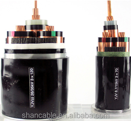 中国 XLPE は黒いポリ塩化ビニールの電力ケーブルの銅/アルミニウムの導体を絶縁しました サプライヤー