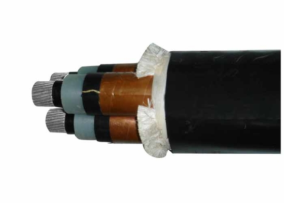 中国 AL/XLPE/PVCのUnarmoured電気ケーブル12/20KV 3の中心300mm2 XLPEは送電線の電線を絶縁しました サプライヤー