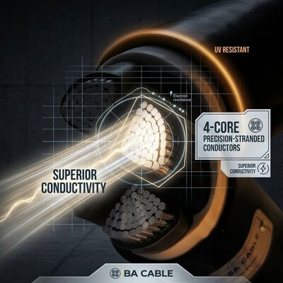 中国 VGV 3x4mm2 UV Resistant PVC Insulated Cable Outdoor Overhead 0.6/1kV IEC60502 Copper サプライヤー
