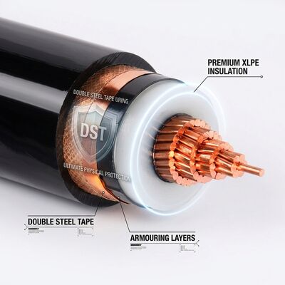 中国 40年サービスライフ XLPE絶縁ダブルスチールテープ装甲ケーブル 0.6/1kV サプライヤー