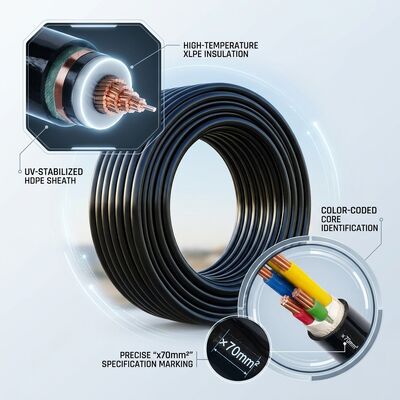 中国 耐紫外線XLPE絶縁架空束線架空電力ケーブル 0.6/1kV サプライヤー