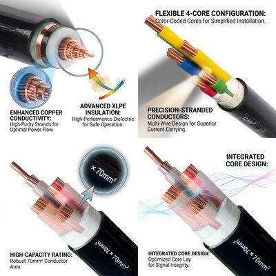 中国 耐火XLPE絶縁電力ケーブル BS6387認証 0.6/1kV 緊急用 サプライヤー