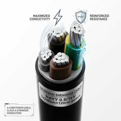 Waterproof Moisture Resistant PVC Insulated Cable 0.6/1kV 2 Core 2x4mm2 Outdoor Wet Area サプライヤー