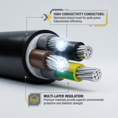 Waterproof Moisture Resistant PVC Insulated Cable 0.6/1kV 2 Core 2x4mm2 Outdoor Wet Area サプライヤー