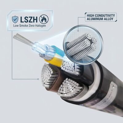 LSZH 低煙無鹵PVC絶縁ケーブル 0.6/1kV 4芯 4x50mm2 耐火 サプライヤー