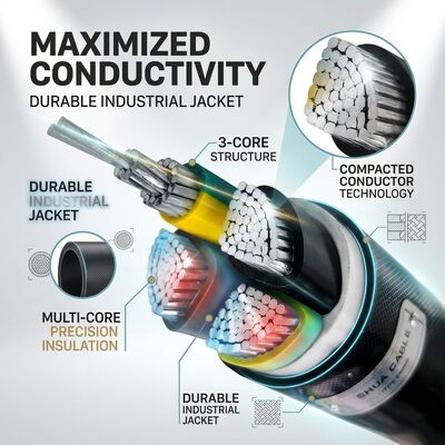 VGV 3x2.5mm2 PVC Insulated Cable 105C Heat Resistant Industrial Wiring 450/750V IEC60228 サプライヤー