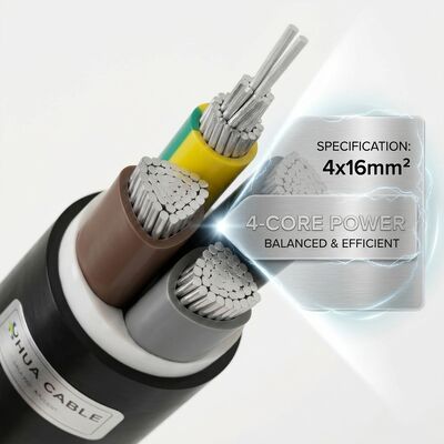 NYY 4x25mm2 PVC Insulated Cable 90C High Temperature Underground 0.6/1kV IEC60502 Power Wire サプライヤー