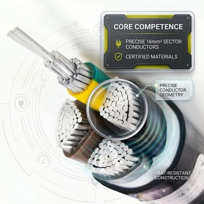 NYY-J 4x16mm2 PVC Insulated Cable 125C High Temperature Furnace Power Cable IEC60502 サプライヤー