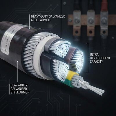ABC 4x35mm2 UV Stabilized PVC Insulated Aerial Bundled Cable Overhead 0.6/1kV IEC60502 サプライヤー