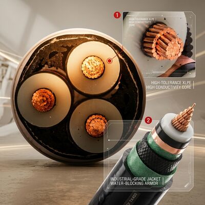 90度 XLPE絶縁電力ケーブル 0.6/1kV 連続 サプライヤー