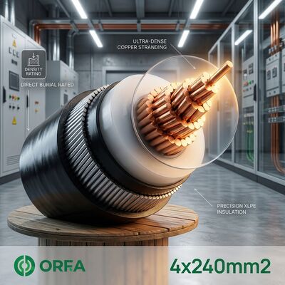 Underground Direct Burial SWA Armoured 4x240mm2 Copper XLPE Insulated Power Cable サプライヤー
