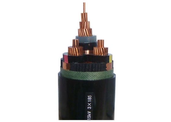 3つの中心の中型の電圧銅テープ スクリーン ポリ塩化ビニールXlpeのケーブルによって絶縁される送電線